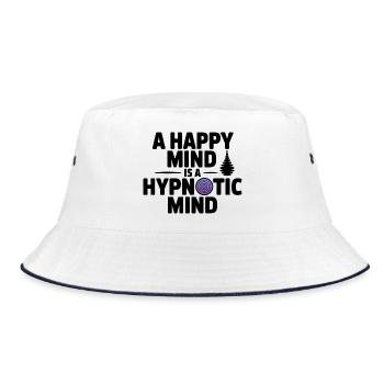 Hypnotiseur Ein glücklicher Geist ist ein hypnotischer Geist-Profi - Bucket Hat - Weiß/Navy - Vorne