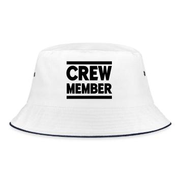 crew member - Bucket Hat - white/navy - Front