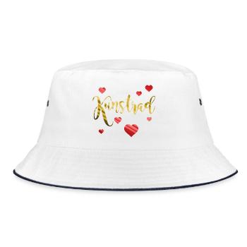 Kunstrad, Kunstradfahren, Hallenradsport - Bucket Hat - Weiß/Navy - Vorne