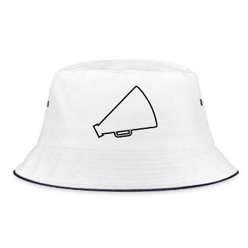 Megaphone Cheerleader - Bucket Hat - white/navy - Front