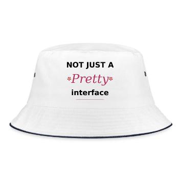 Not just a pretty Interface - UI/UX Tech Style - Bucket Hat - white/navy - Front