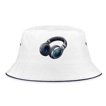 Casque Bleu Néon - Bob - blanc/marine - Devant