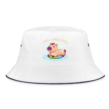 Capybara mignon - Capybara sur planche de surf - Bob - blanc/marine - Devant