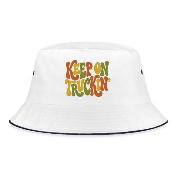 Keep On Truckin' - Keep Moving Forward - Bucket Hat - white/navy - Front
