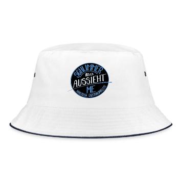 Schlimmer als es aussieht, ME - Bucket Hat - Weiß/Navy - Vorne