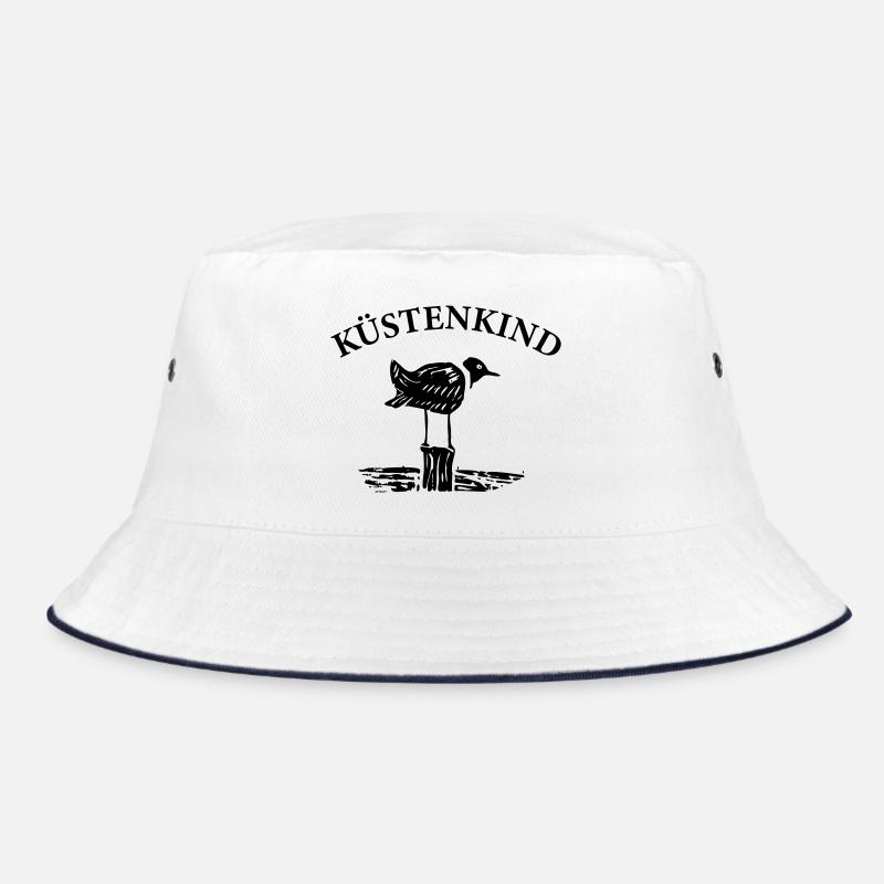 KüstenKind - Bucket Hat - Weiß/Navy