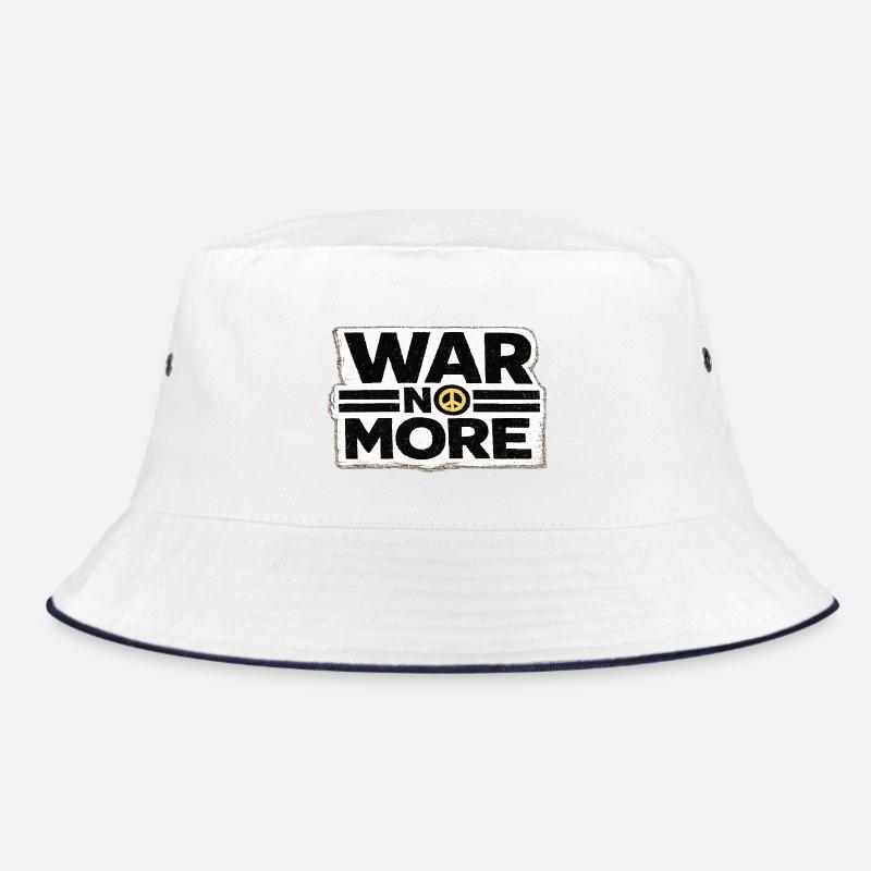 War No More – Sticker Peace & Humanity Bucket Hat