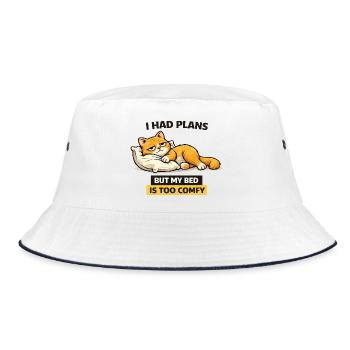 Comfy Cat Bed Plans - Bucket Hat - white/navy - Front