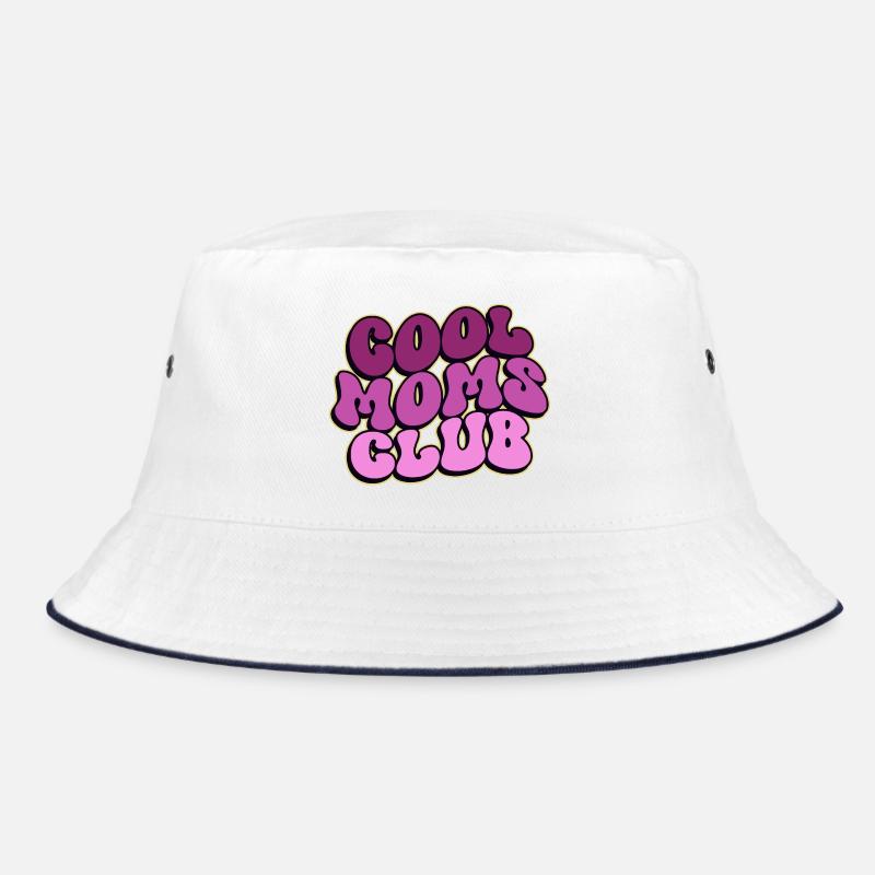 Cool Moms Club - Muttertag Mama Geschenk - Bucket Hat - Weiß/Navy