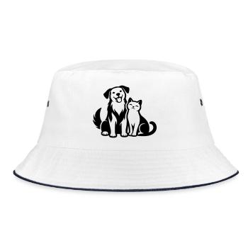 Pets - Bucket Hat - white/navy - Front