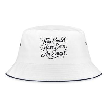 Sarkasmus im Arbeitsalltag – Das hätte auch eine l - Bucket Hat - Weiß/Navy - Vorne