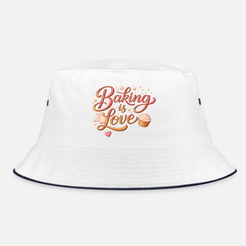 Baking is Love Baking Saying Design Bucket Hat
