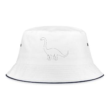 Brontosaurus - Bucket Hat - white/navy - Front