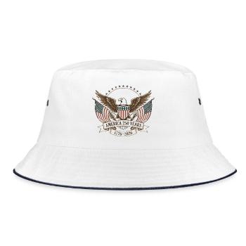 America 250 ans 1776–2026 Vintage patriotique Eagl - Bob - blanc/marine - Devant