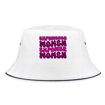 Empowered Women Empower Women Feminist  - Bucket Hat - white/navy - Front