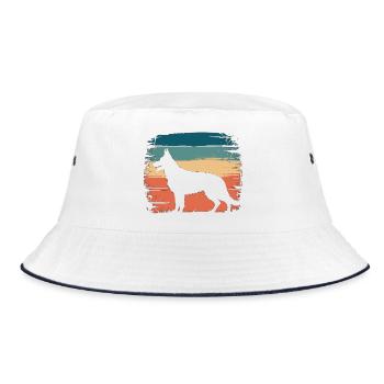 Dingo Australian Wild Dog Animal Lover Design - Bucket Hat - white/navy - Front