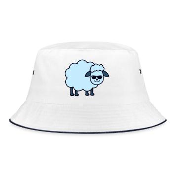 Lunettes de soleil Bleu mouton - Bob - blanc/marine - Devant