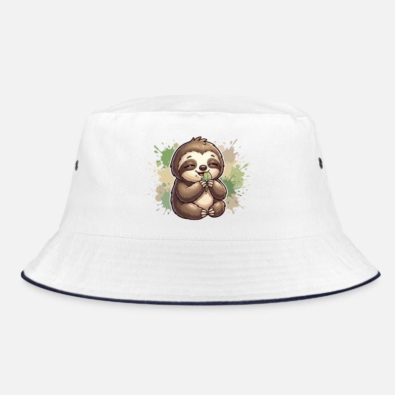 Faultier mit Blattkuscheln Bucket Hat
