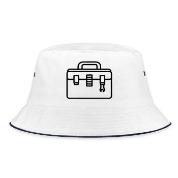 Toolbox - Bucket Hat - white/navy - Front