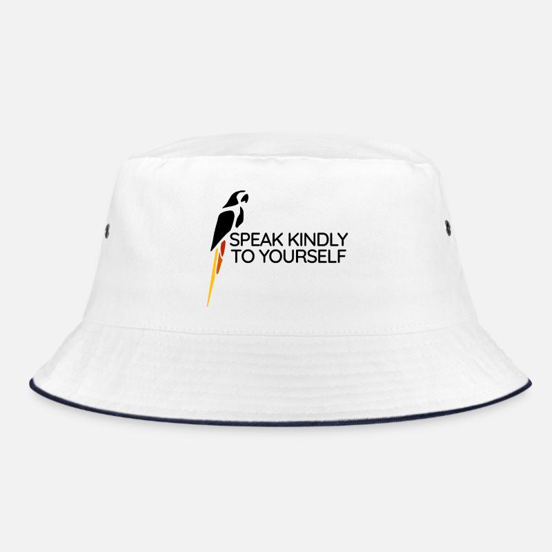 Parrot - Speak kindly to yourself Bucket Hat