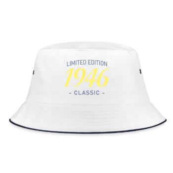 Tee 80 Ans 1946 Typographie Bold - Bob - blanc/marine - Devant
