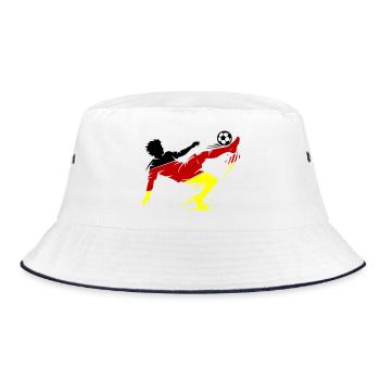 Retournée en pied aérien Allemagne Football - Bob - blanc/marine - Devant
