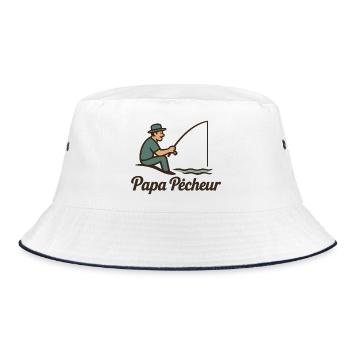 Papa Pêcheur - Bob - blanc/marine - Devant