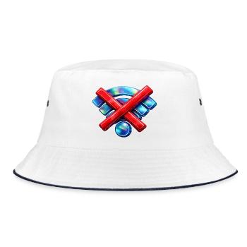 No WIFI - Bucket Hat - white/navy - Front