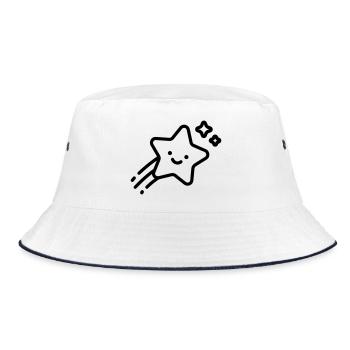 shooting star - Bucket Hat - white/navy - Front