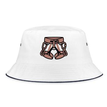 Klettergurt Bergsport Klettern Kletterhalle - Bucket Hat - Weiß/Navy - Vorne