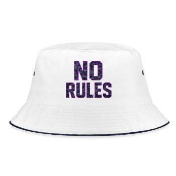 Camouflage Pattern Military No Rules - Bucket Hat - white/navy - Front
