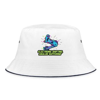 Electronic Shifting Analog Suffering - Bucket Hat - white/navy - Front