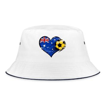 Football drapeau australien avec le cœur utilisé - Bob - blanc/marine - Devant
