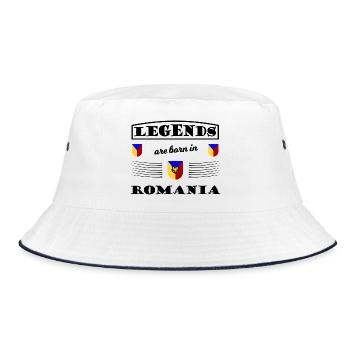 Tricolor Romania Coat of Arms - Bucket Hat - white/navy - Front