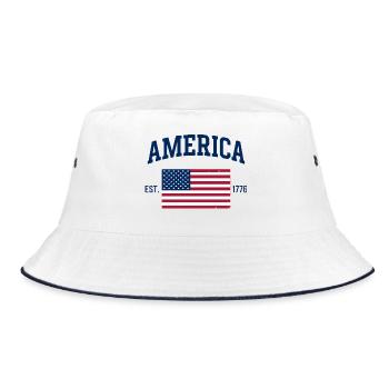 American Flag USA United States of America US 4th  - Bob - blanc/marine - Devant