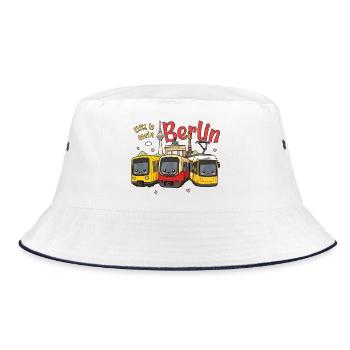 Ditt is mein Berlin - Bucket Hat - Weiß/Navy - Vorne