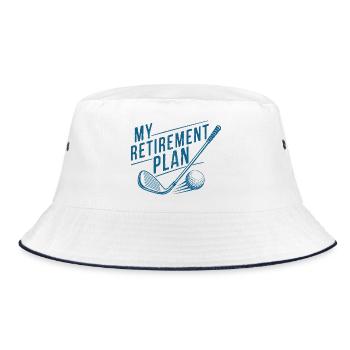 My Retirement Plan Golf - Bucket Hat - white/navy - Front