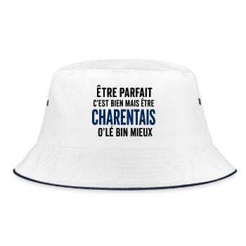 Être parfait, c’est être Charentais - Bob - blanc/marine - Devant