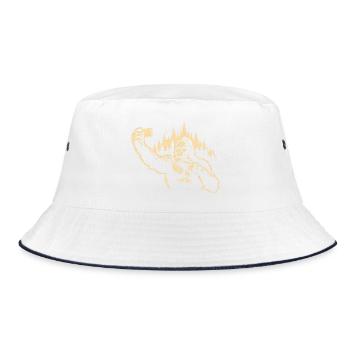 Sasquatch-Selfie in Pines - Bucket Hat - Weiß/Navy - Vorne