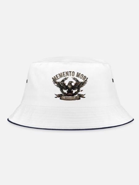 Römer Memento Mori Adler Banner - Bucket Hat - Weiß/Navy