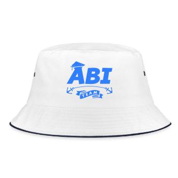 Abi Team Abschlussanker - Bucket Hat - Weiß/Navy - Vorne
