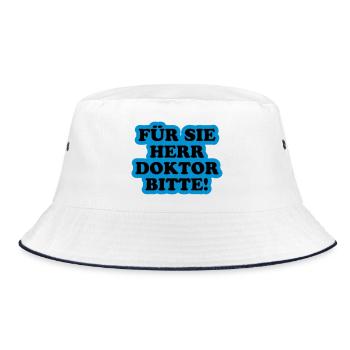 Für Sie Herr Doktor bitte | Promoviert - Bob - blanc/marine - Devant