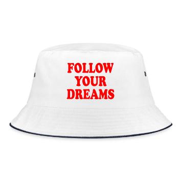 follow your dreams - Bucket Hat - white/navy - Front