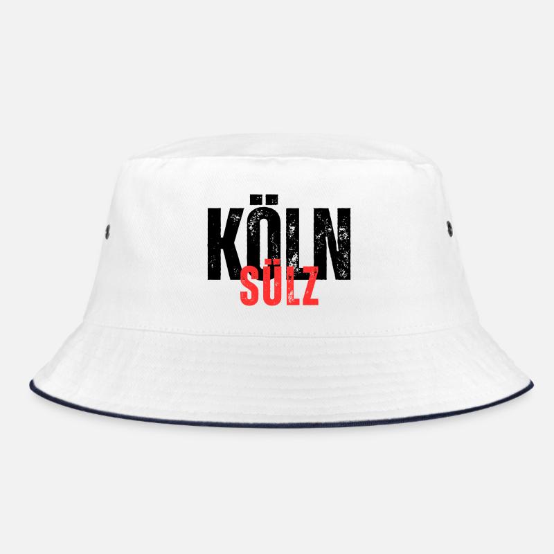 Sülz schwarz rot - Bucket Hat - Weiß/Navy