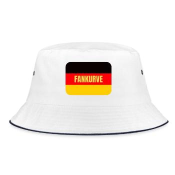 Deutschland Fankurve - Dein WM Fantrikot - Bucket Hat - Weiß/Navy - Vorne