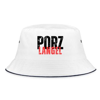Porz Langel noir lettrage rouge - Bob - blanc/marine - Devant