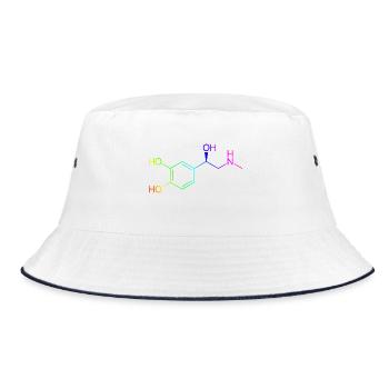Adrenaline molecule - rainbow colors - Bucket Hat - white/navy - Front