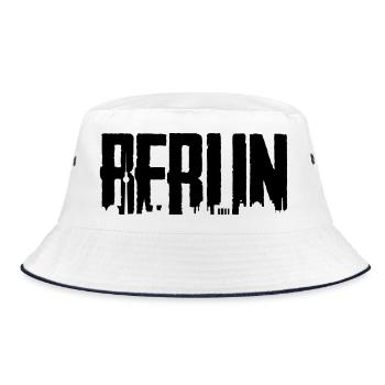 Berlin T-Shirt - Bucket Hat - white/navy - Front