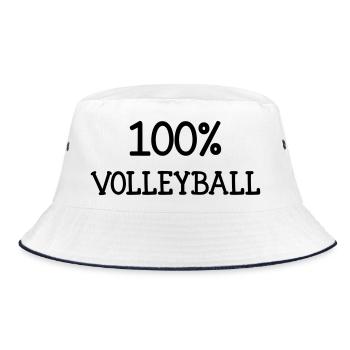 Volleyball - Volley Ball - Sport - Sportsman - Bucket Hat - white/navy - Front