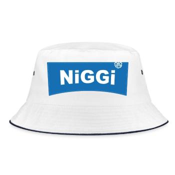 Niggi - Bucket Hat - Weiß/Navy - Vorne